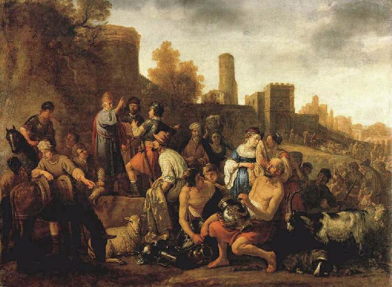 MOEYAERT, Claes Cornelisz. Moses Ordering the Slaughter of the Midianitic ag oil painting image